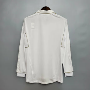 Camisa Real Madrid Home 2011/12 Manga Longa - Retrô Adidas Masculina - Branca