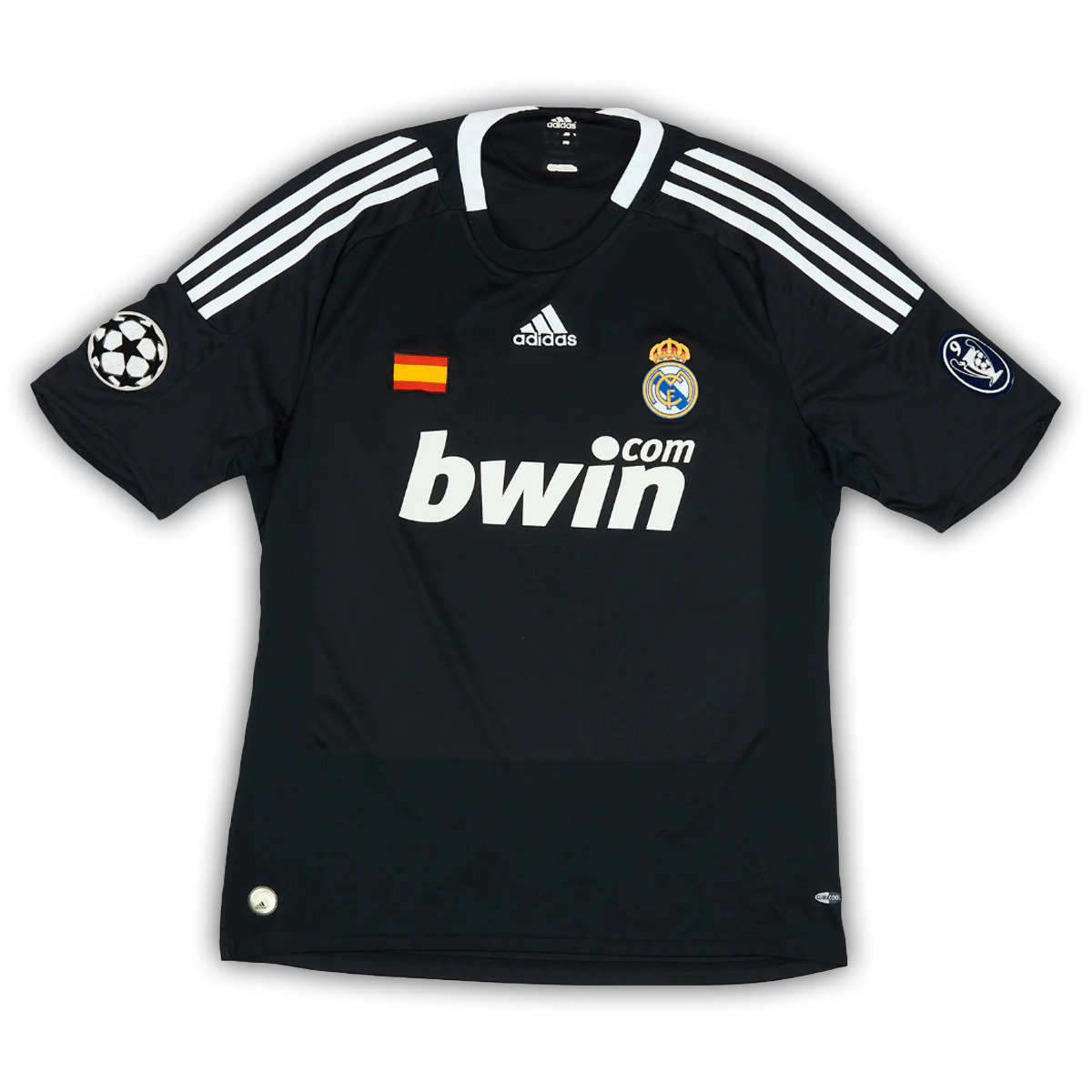 Camisa Real Madrid Third 2008/09 - Retrô Adidas Masculina - Preta