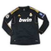 Camisa Real Madrid Away 2011/12 Manga Longa - Retrô Adidas Masculina - Preta
