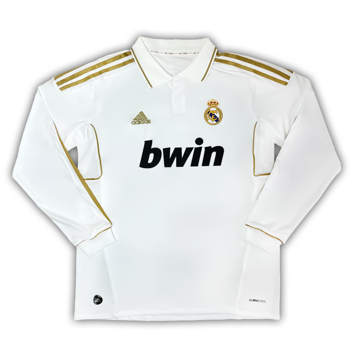 Camisa Real Madrid Home 2011/12 Manga Longa - Retrô Adidas Masculina - Branca