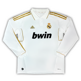 Camisa Real Madrid Home 2011/12 Manga Longa - Retrô Adidas Masculina - Branca