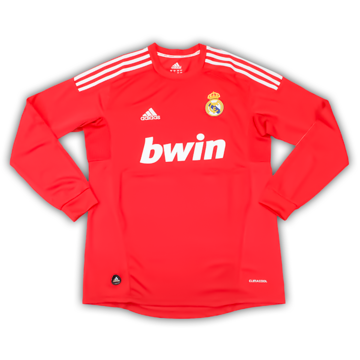 Camisa Real Madrid Third 2011/12 Manga Longa - Retrô Adidas Masculina - Vermelha