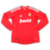 Camisa Real Madrid Third 2011/12 Manga Longa - Retrô Adidas Masculina - Vermelha