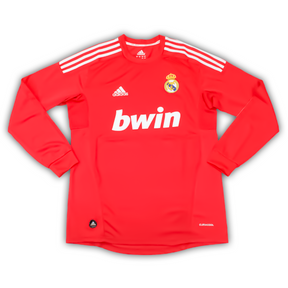 Camisa Real Madrid Third 2011/12 Manga Longa - Retrô Adidas Masculina - Vermelha
