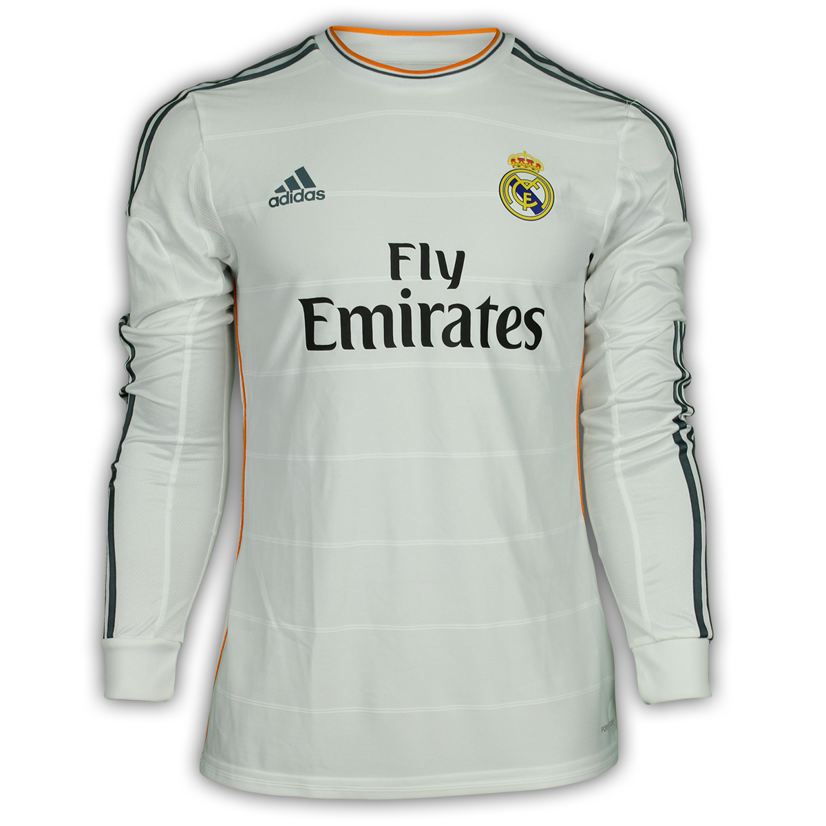 Camisa Real Madrid Home 2013/14 Manga Longa - Retrô Adidas Masculina - Branca