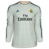 Camisa Real Madrid Home 2013/14 Manga Longa - Retrô Adidas Masculina - Branca