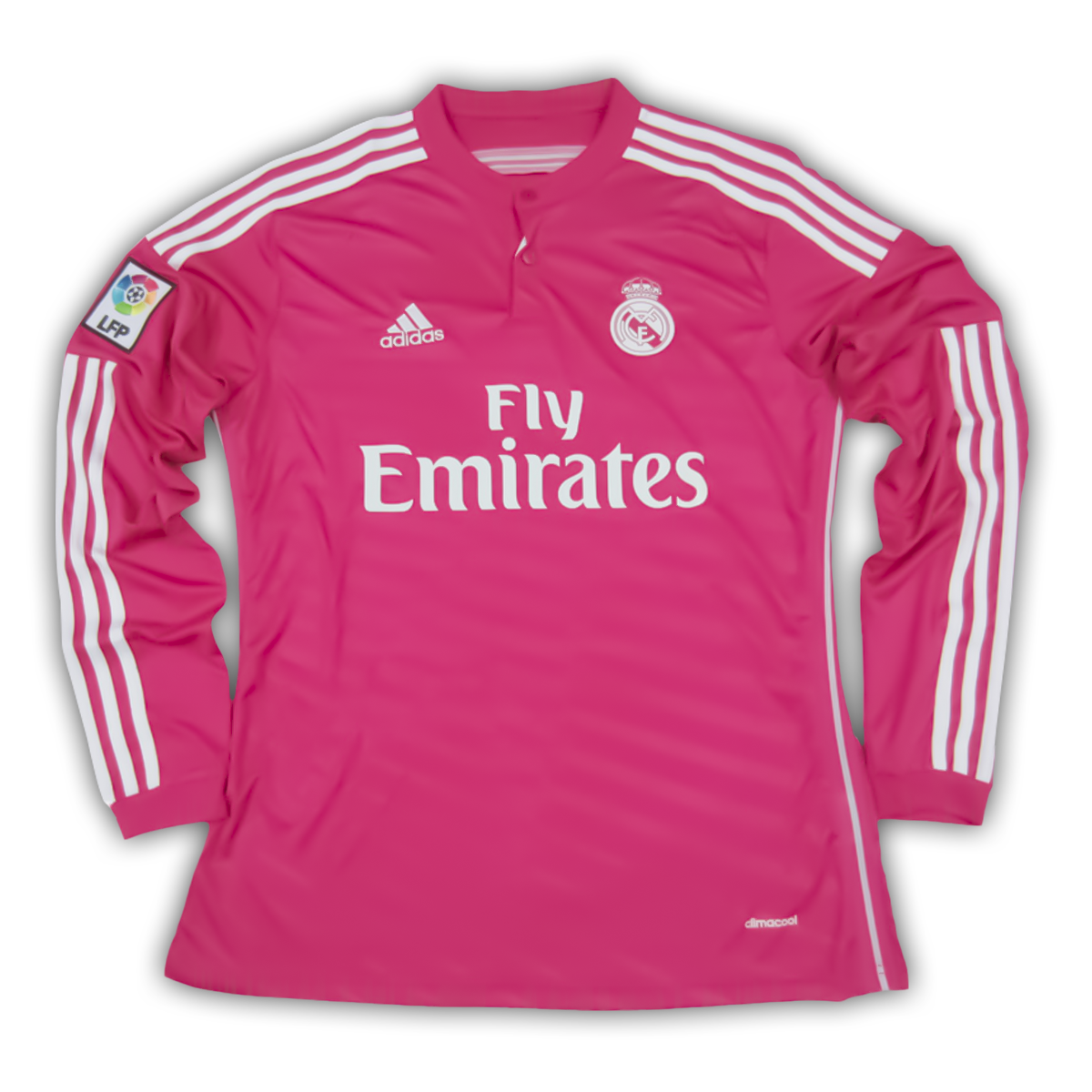 Camisa Real Madrid Away 2014/15 Manga Longa - Retrô Adidas Masculina - Rosa