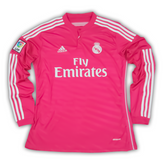 Camisa Real Madrid Away 2014/15 Manga Longa - Retrô Adidas Masculina - Rosa