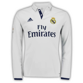 Camisa Real Madrid Home 2016/17 Manga Longa - Retrô Adidas Masculina - Branca