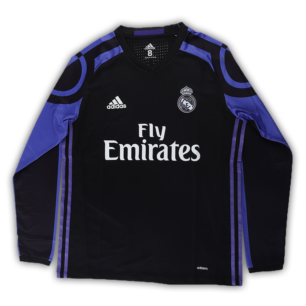 Camisa Real Madrid Third 2016/17 Manga Longa - Retrô Adidas Masculina - Preta