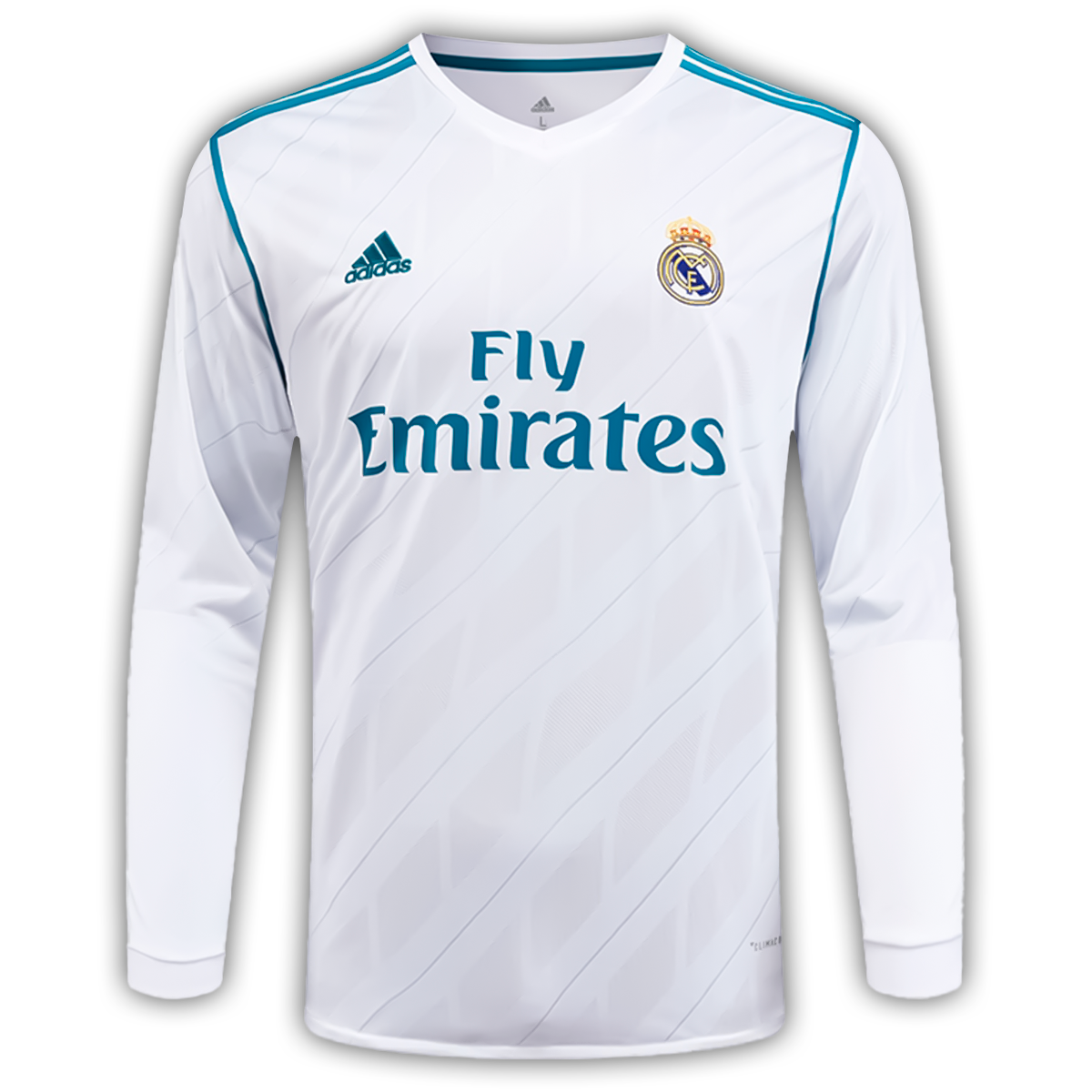 Camisa Real Madrid Home 2017/18 Manga Longa - Retrô Adidas Masculina - Branca