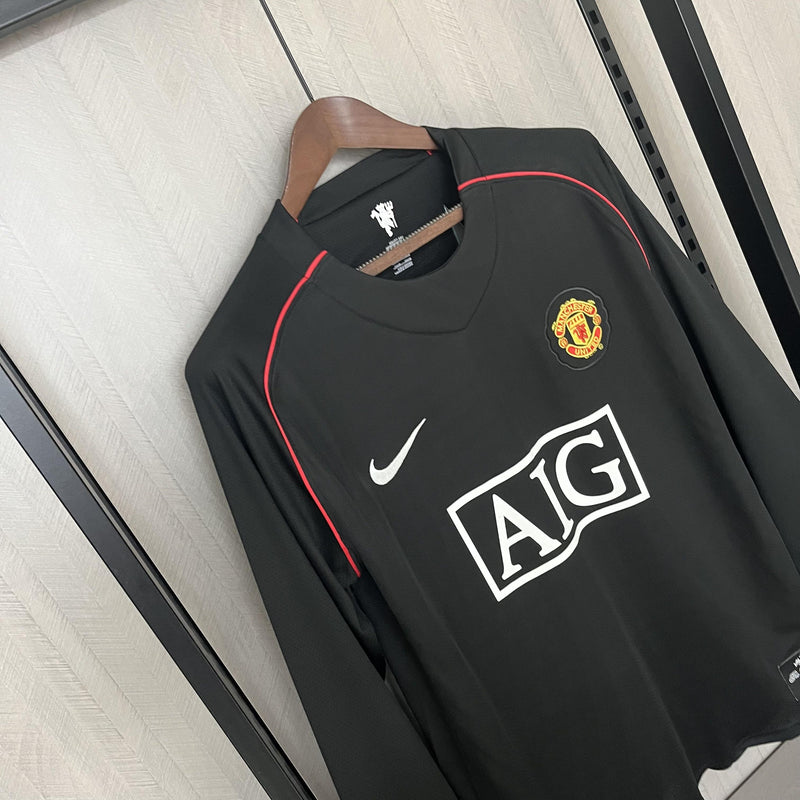 Camisa Manchester United II Manga Longa 2007/08 - Retrô Nike