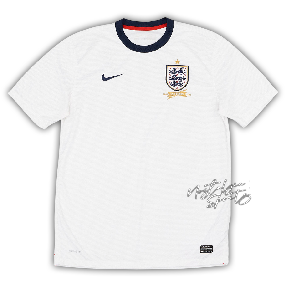 Camisa Inglaterra Home 2013 - Retrô Nike Masculino - Branco