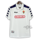Camisa Fiorentina Away 1998/99 - Retrô Fila Masculino - Branco e roxo