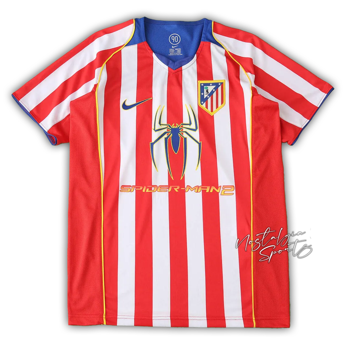 Camisa Atlético de Madrid Home 2004/05 - Retrô Adidas Masculino - Vermelho e Branco