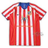 Camisa Atlético de Madrid Home 2004/05 - Retrô Adidas Masculino - Vermelho e Branco
