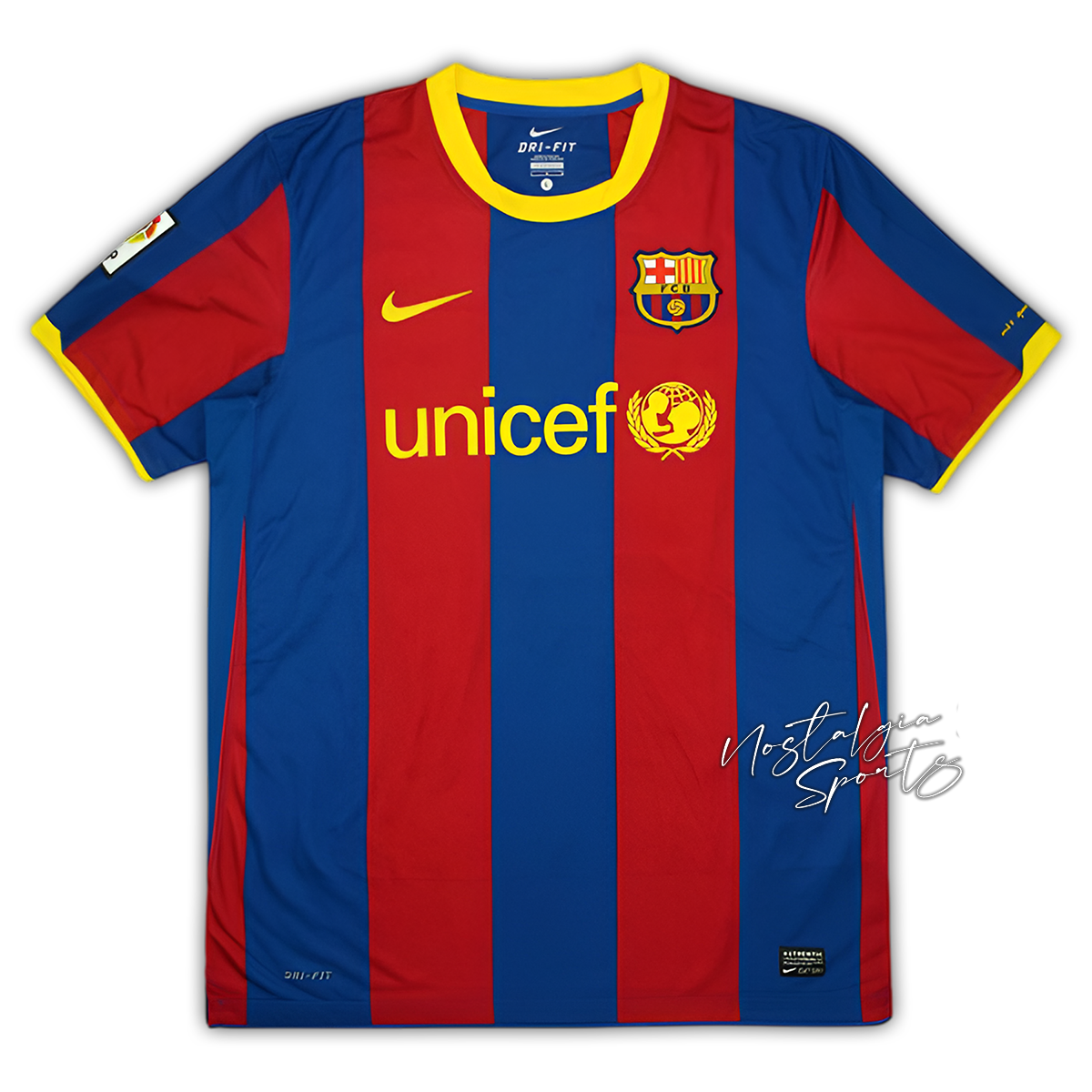 Camisa Barcelona Home 2010/11 - Retrô Nike Masculino - Vermelho e Azul