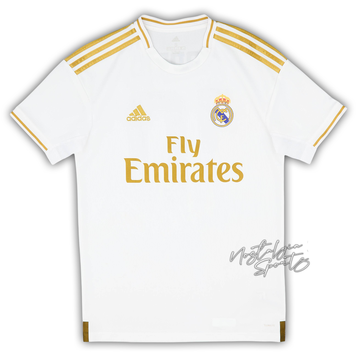 Camisa Real Madrid Home 2019/20 - Retrô Adidas Masculina - Branco