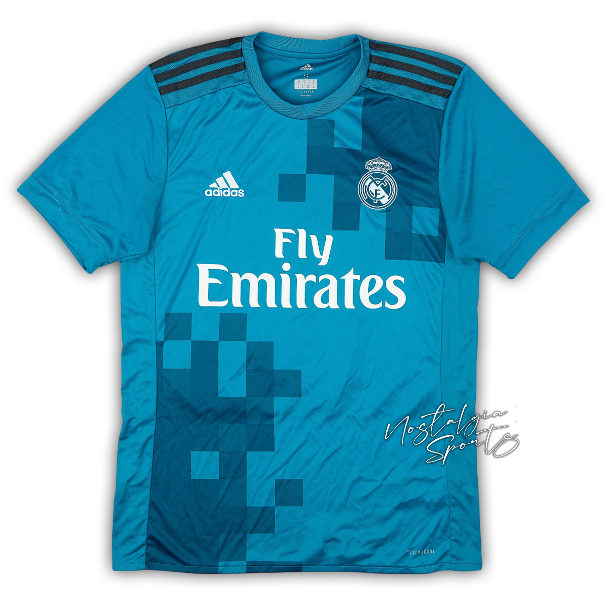 Camisa Real Madrid Third 2017/18 - Retrô Adidas Masculina - Azul