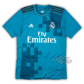 Camisa Real Madrid Third 2017/18 - Retrô Adidas Masculina - Azul