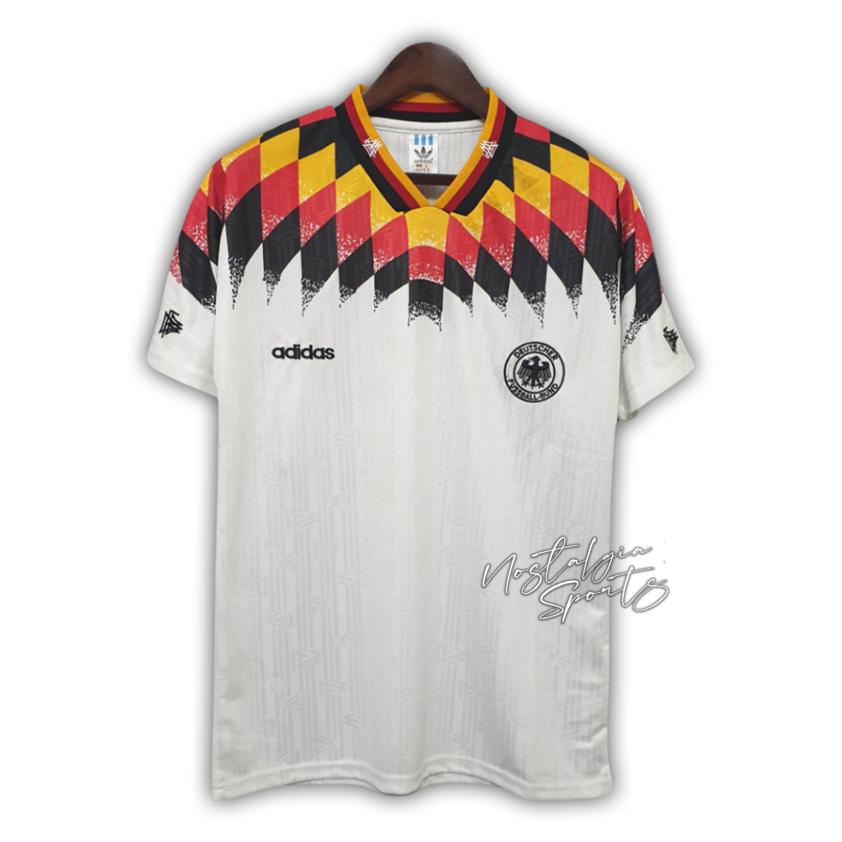 Camisa Alemanha Home 1994 - Retrô Adidas Masculino - Branco
