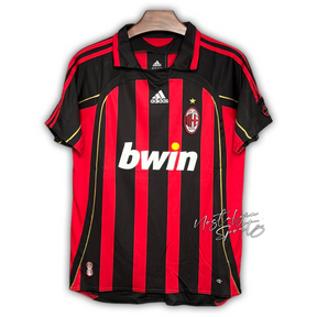 Camisa AC Milan Home 2006/07 - Retrô Adidas Masculino - Preto e Vermelho
