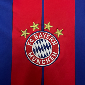Camisa Bayern de Munique Home 2014/15 - Retrô Adidas Masculino - Vermelha e Azul