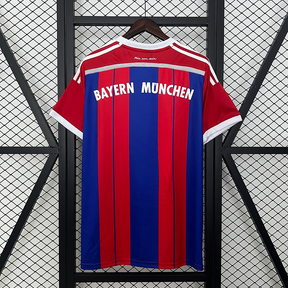 Camisa Bayern de Munique Home 2014/15 - Retrô Adidas Masculino - Vermelha e Azul