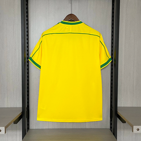 Camisa Brasil Home 1998 - Retrô Nike Masculino - Amarelo