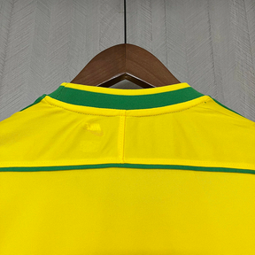 Camisa Brasil Home 1998 - Retrô Nike Masculino - Amarelo