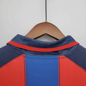 Camisa Barcelona Home 2003/04 - Retrô Nike Masculino - Azul e Grená