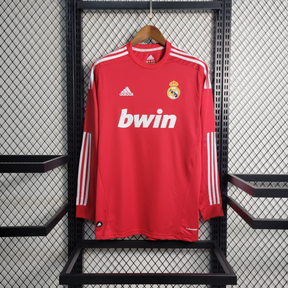 Camisa Real Madrid Third 2011/12 Manga Longa - Retrô Adidas Masculina - Vermelha