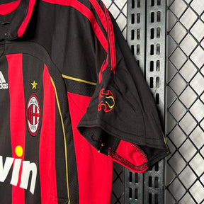 Camisa AC Milan Home 2006/07 - Retrô Adidas Masculino - Preto e Vermelho