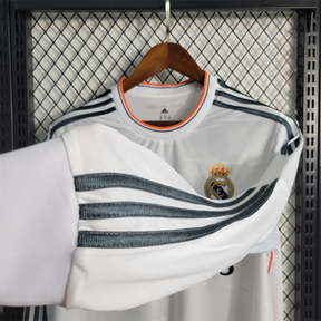 Camisa Real Madrid Home 2013/14 Manga Longa - Retrô Adidas Masculina - Branca