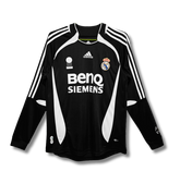 Camisa Real Madrid Away 2006/07 Manga Longa - Retrô Adidas Masculina - Preta