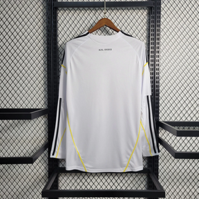 Camisa Real Madrid Home 2009/10 Manga Longa - Retrô Adidas Masculina - Branca