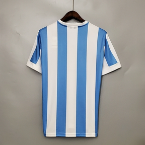 Camisa Argentina Home 1978 - Retrô Adidas Masculino - Azul e Branco