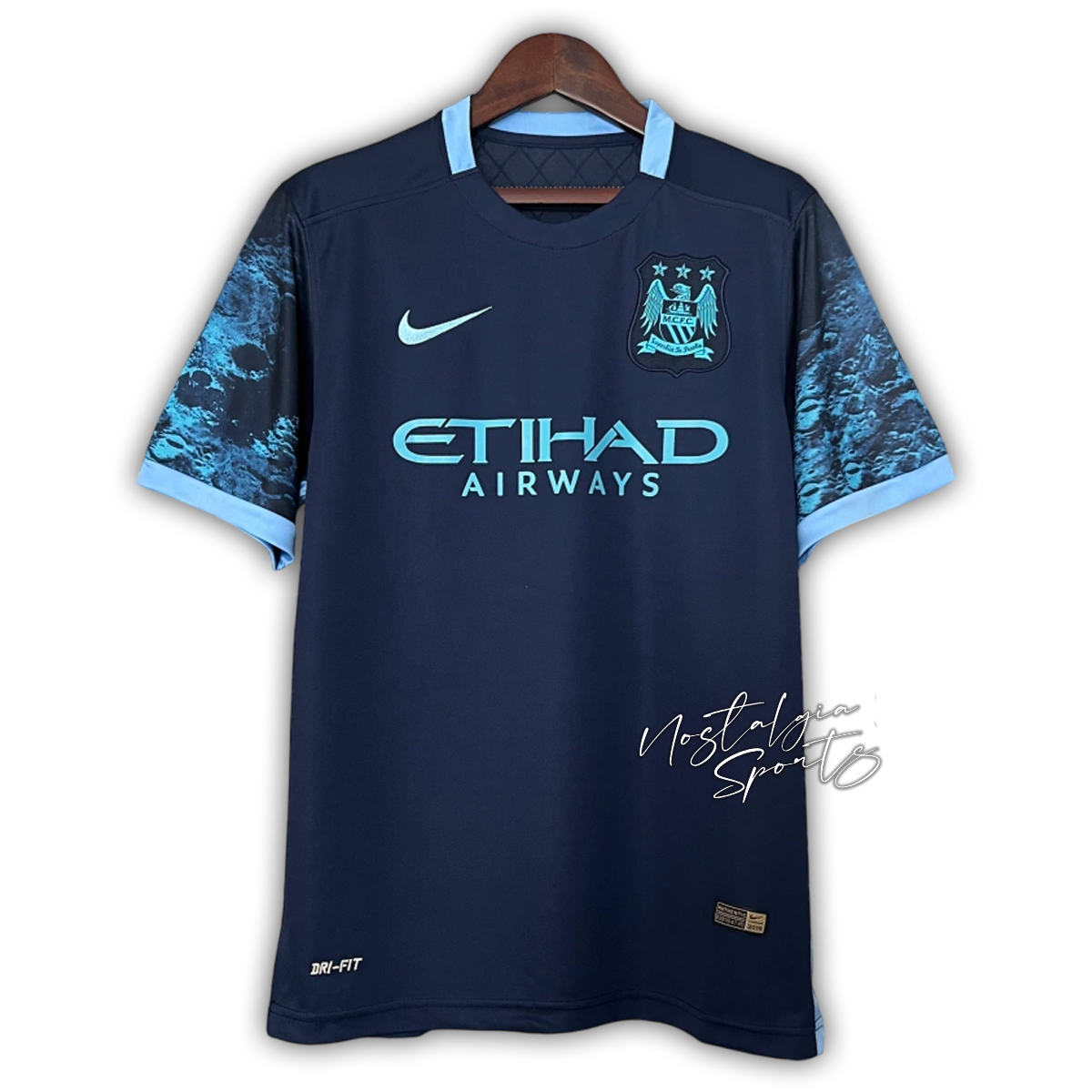 Camisa Manchester City Away 2015/16 - Retrô Nike Masculino - Azul