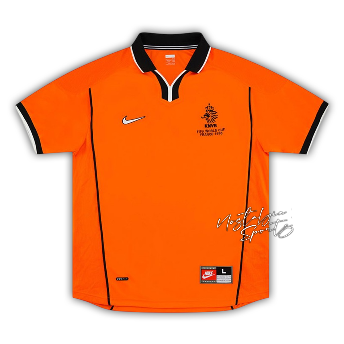 Camisa Holanda Home 1998 - Retrô Nike Masculino - Laranja