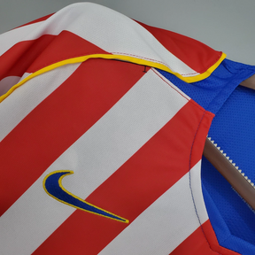 Camisa Atlético de Madrid Home 2004/05 - Retrô Adidas Masculino - Vermelho e Branco