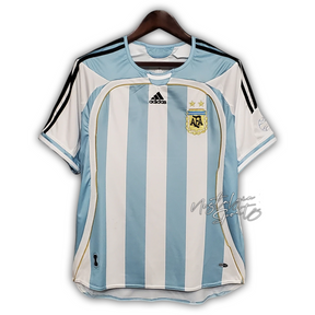 Camisa Argentina Home 2006 - Retrô Adidas Masculino - Azul e Branco