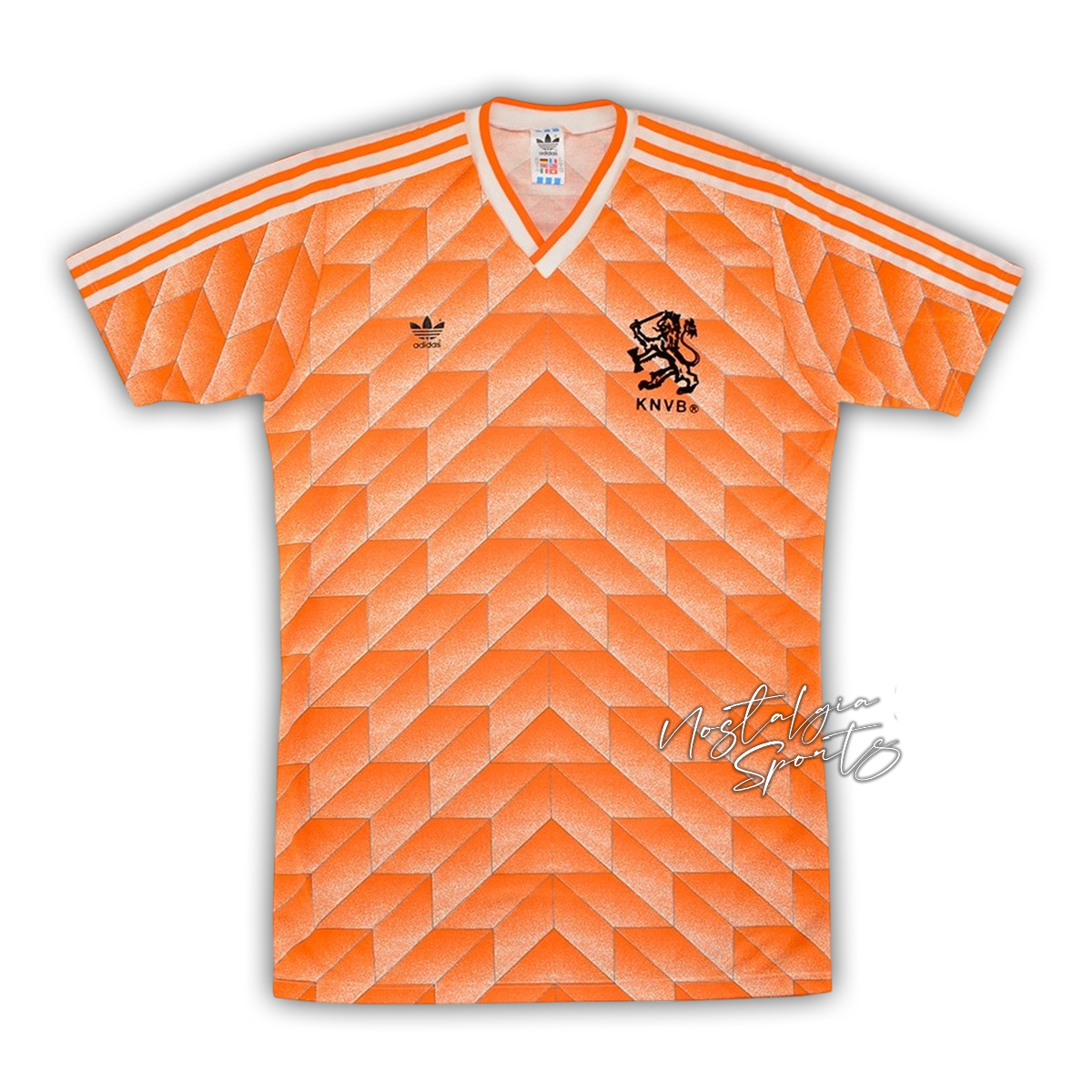 Camisa Holanda Home 1988 - Retrô Adidas Masculino - Laranja