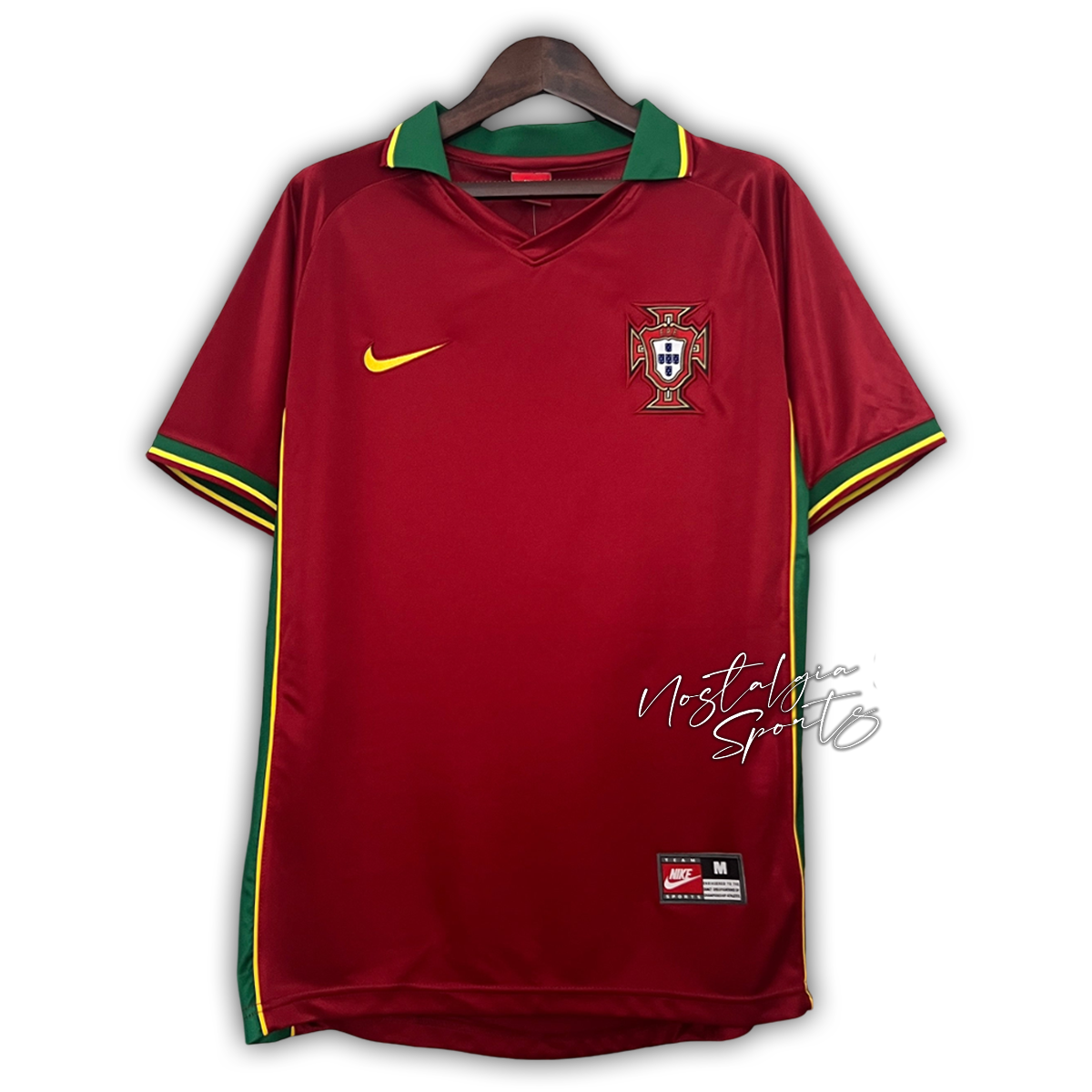 Camisa Portugal Home 1997 - Retrô Nike Masculino - Vermelho