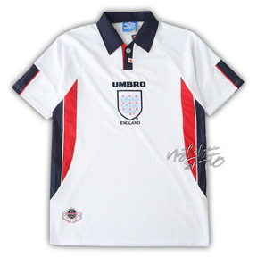 Camisa Inglaterra Home 1998 - Retrô Umbro Masculino - Branco