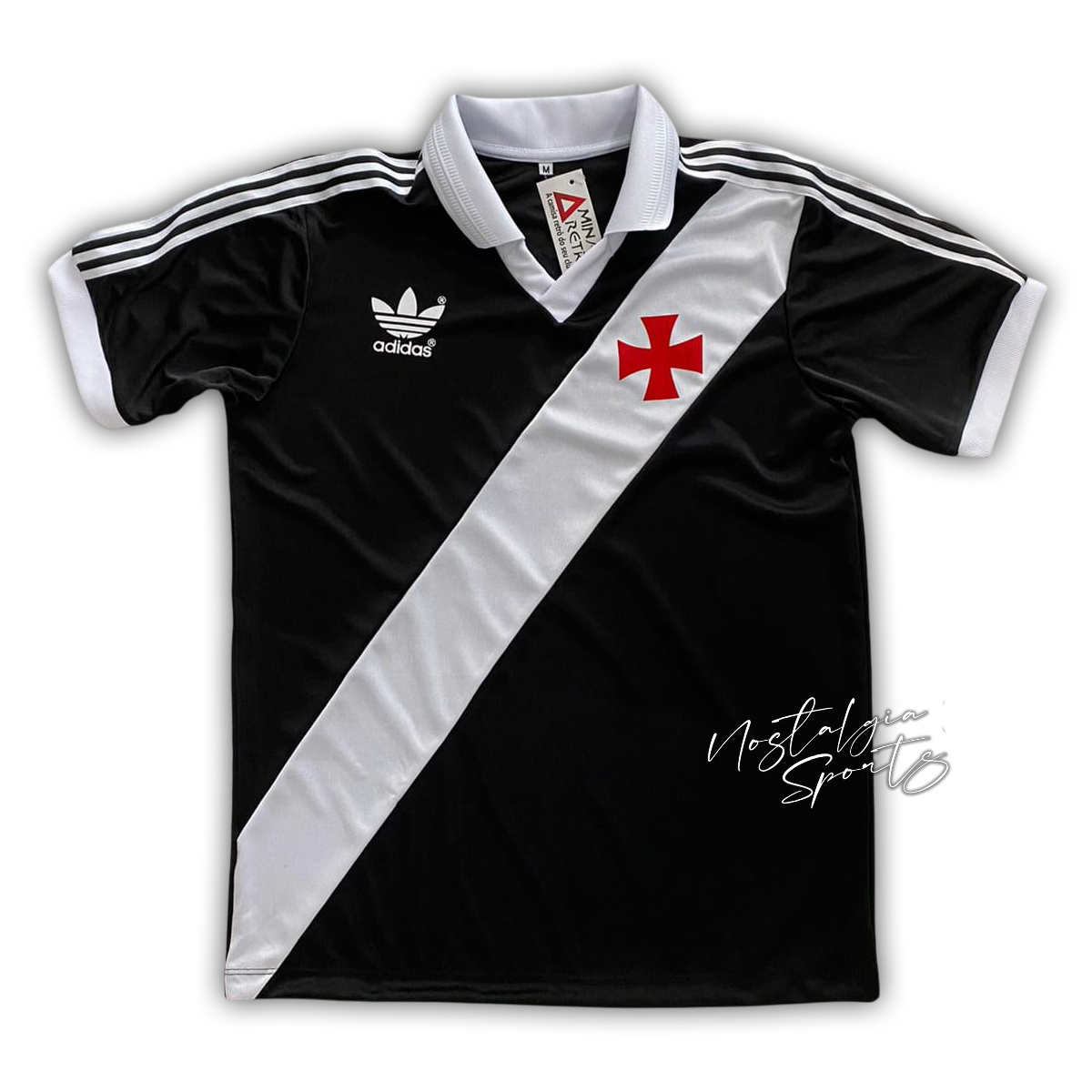 Camisa Vasco Home 1988/89 - Retrô Adidas Masculino - Preto