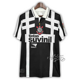 Camisa Corinthians Away 1995/96 - Retrô Penalty Masculino - Preto e Branco