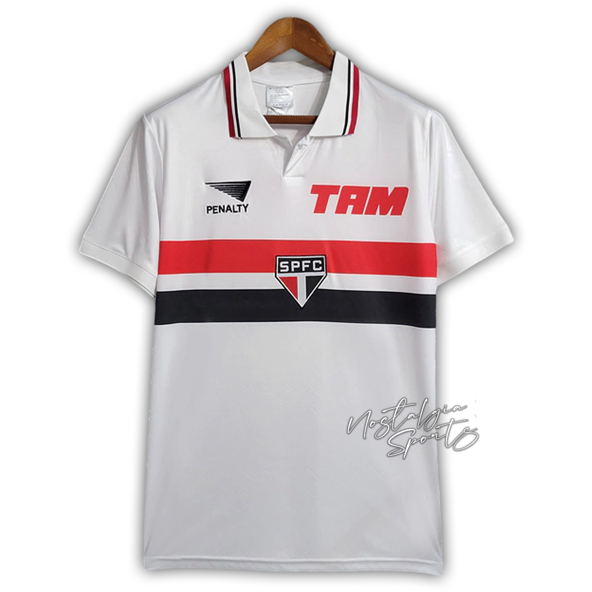 Camisa São Paulo Home 1993/94 - Retrô Penalty Masculino - Branco