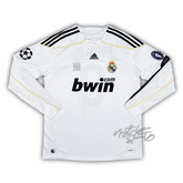 Camisa Real Madrid Home 2009/10 Manga Longa - Retrô Adidas Masculina - Branca
