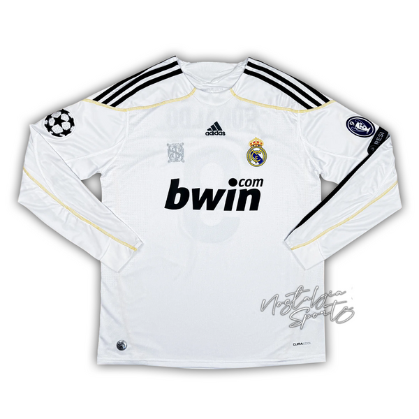 Camisa Real Madrid I 2009/10 Manga Longa - Retrô Adidas