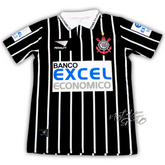 Camisa Corinthians Away 1996/97 - Retrô Penalty Masculino - Preto e Branco